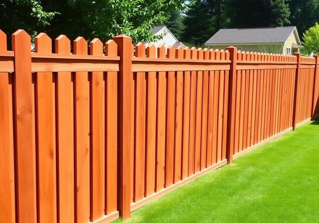 Worn pine fence replaced with a brand new western red cedar privacy fence – after